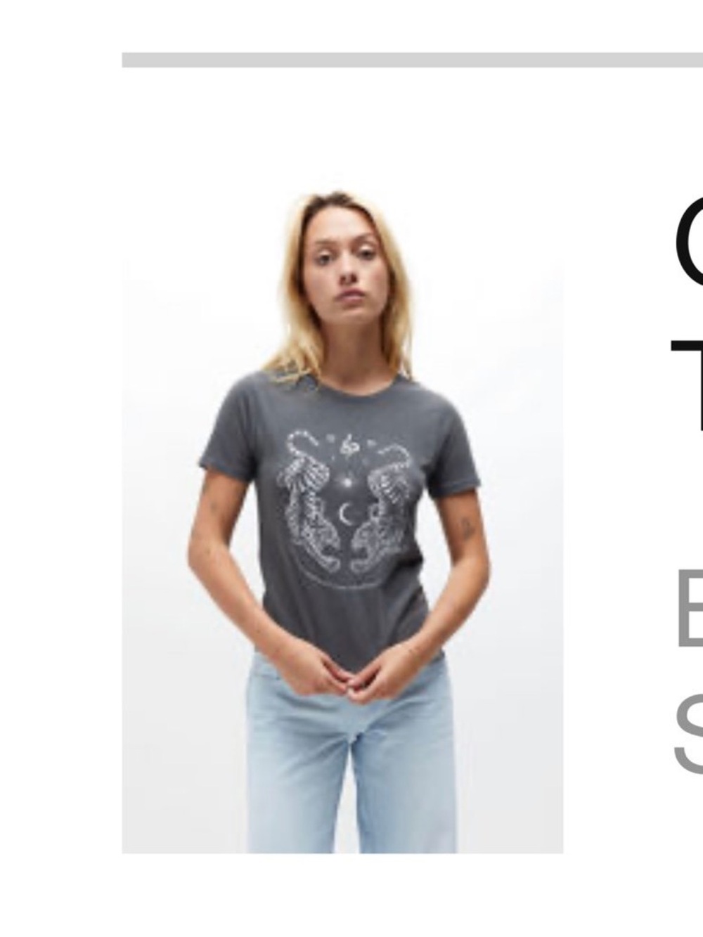 Golden Hour Baby Tee Shirt Small Celestial Tigers